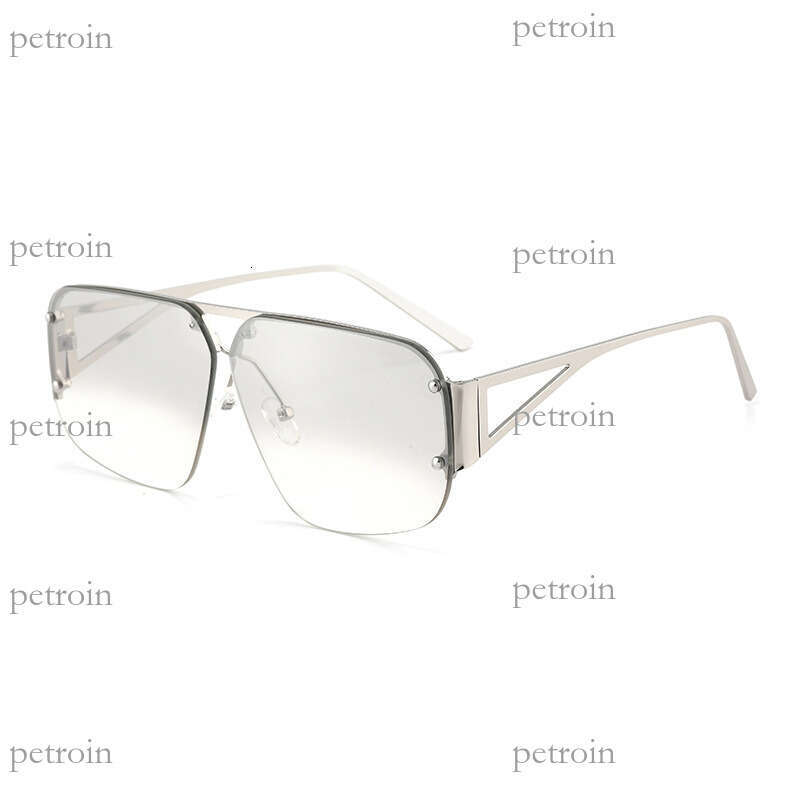 New Fashion Frameless Men Driving Travel Sun Protection Sunglasses for Women High-end Personality Versatile