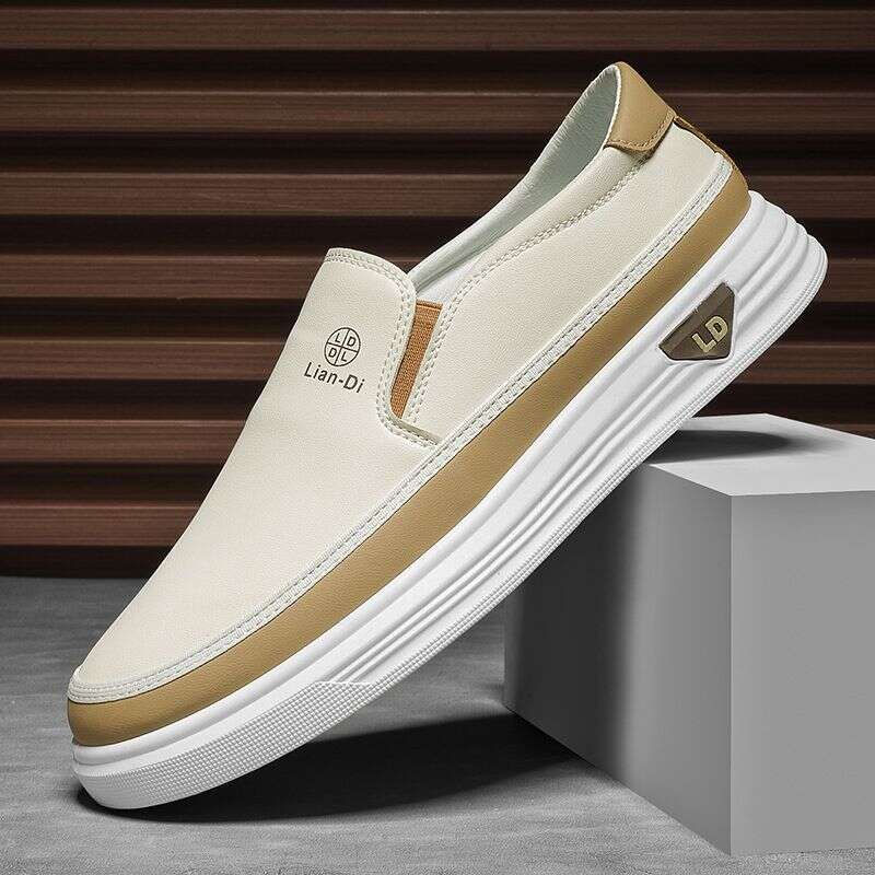 Spring 2025 New Plus Size Bean Breathable And Casual Loafers, Fashionable Leather Shoes, Trendy Men's Shoes