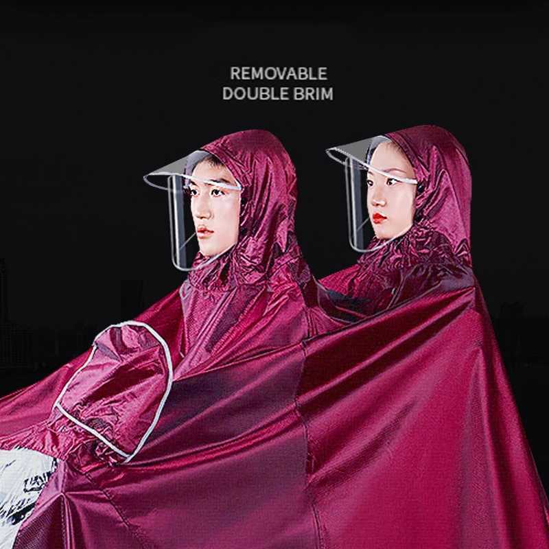 Motorcycle Riding Raincoat Waterproof New Full-body Raincoat for Men and Women Increased Thickened Double Adult Poncho Raincoat Y250814