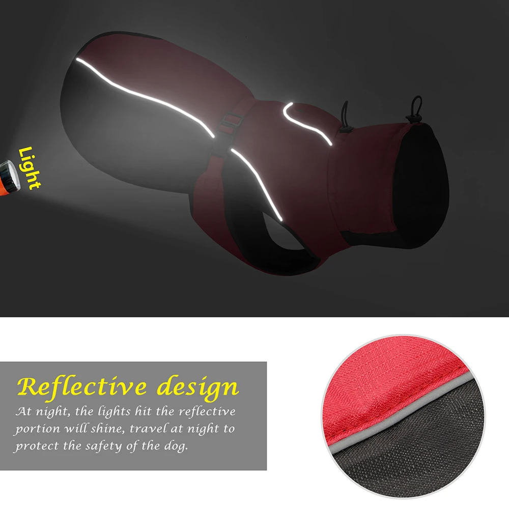 Waterproof Big Dog Clothes Warm Large Coat Jacket Reflective Raincoat Clothing For Medium Dogs French Bulldog XL6XL 250814