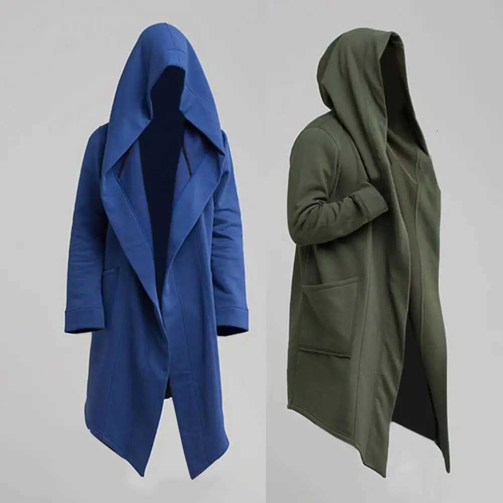 Leisure Cool Hooded Men Trench Coat Extra Long Jacket Oversize for Autumn W250815