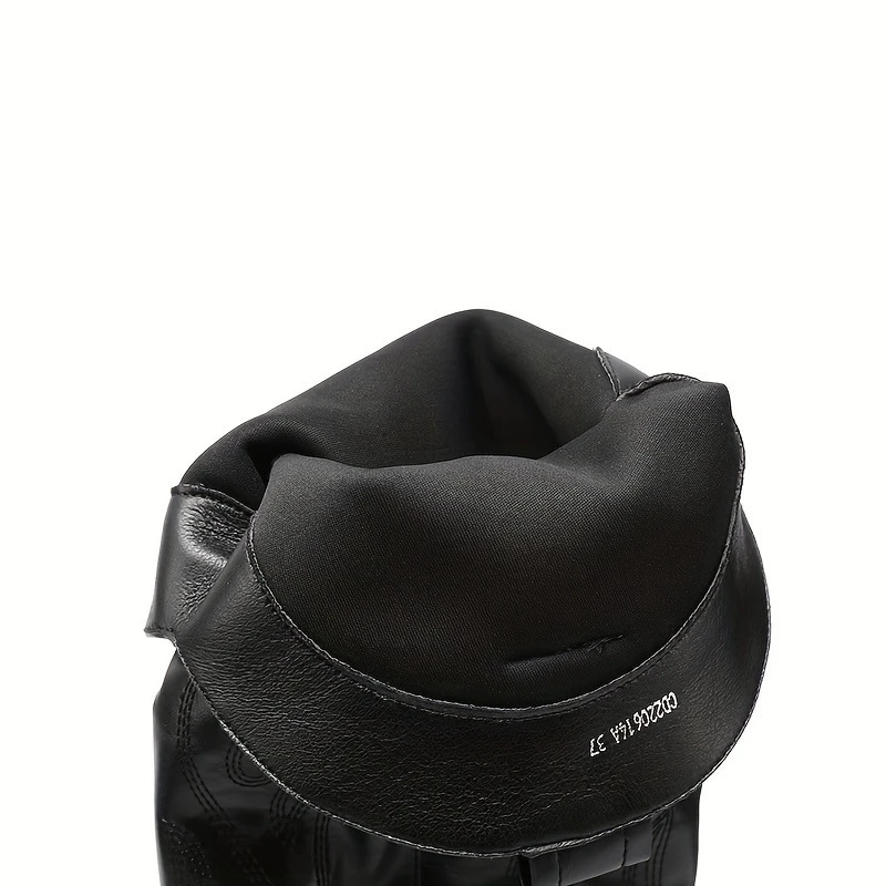 Womens Western Mid calf Pointed Head Large Denim Embroidered Flame High Heels Over Knee Gothic Boots 250809