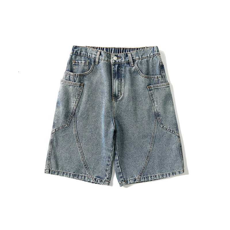 Spring Washing Jean Pants Men Street Cowboy Denim Shorts Neutral Loose Cropped Pants Casual Fashion Pocket Big Size 6xl 7xl 8xl Y250814