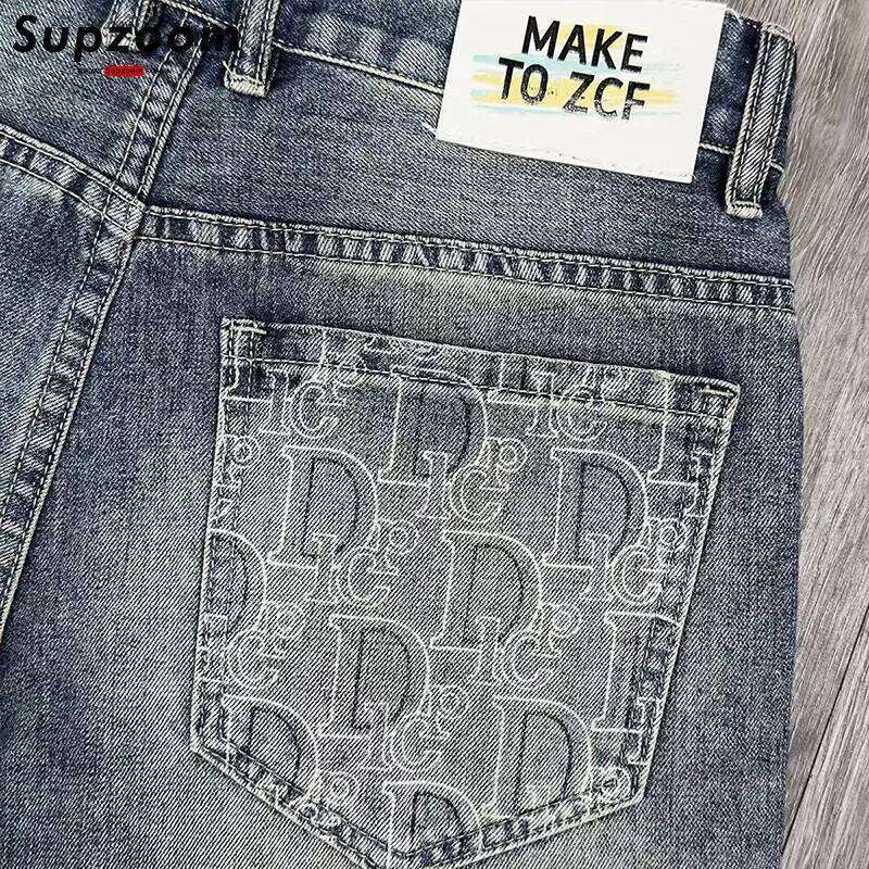 Supzoom New Arrival Hot Sale Fashion Summer Zipper Fly Stonewashed Casual Cargo Patchwork Cotton Denim Pockets Jeans Shorts Men