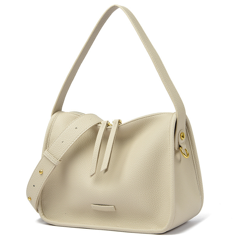 Autumn New Women's Shoulder Bag Women's Pillow Bag Women's Armpit Bag Lychee Patterned Autumn New Designer Bag New Genuine Leather Wome