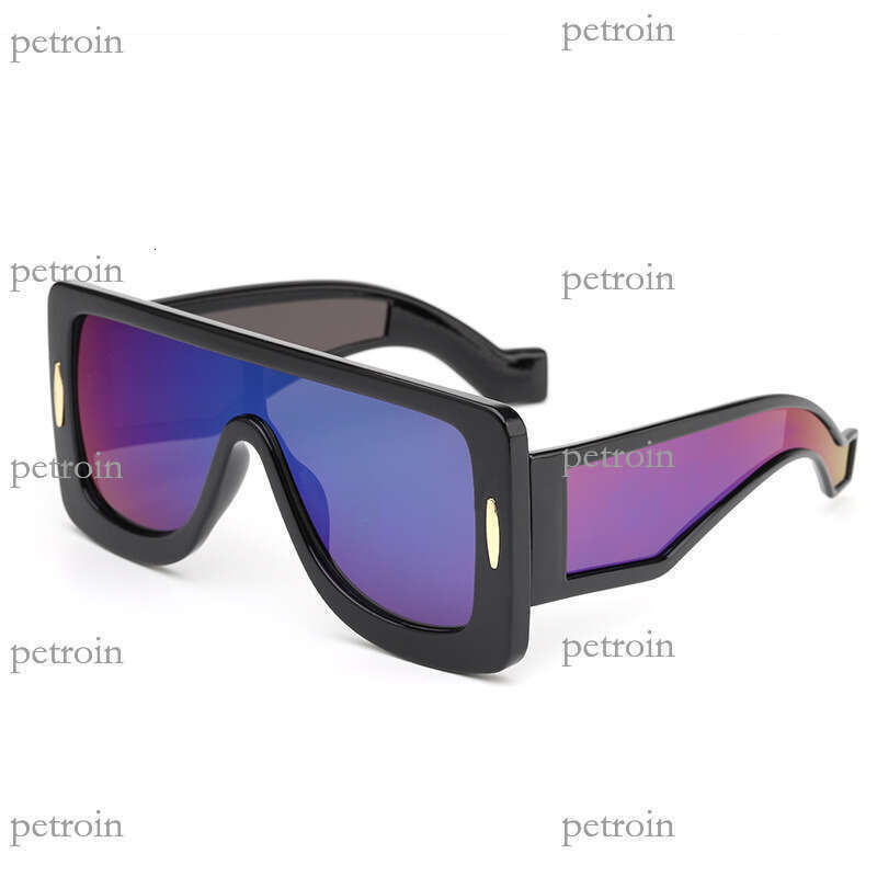 Large Frame One-Piece Personality Hip-Hop for Women, Avant-Garde Trendy Cyberpunk UV Protection Sunglasses