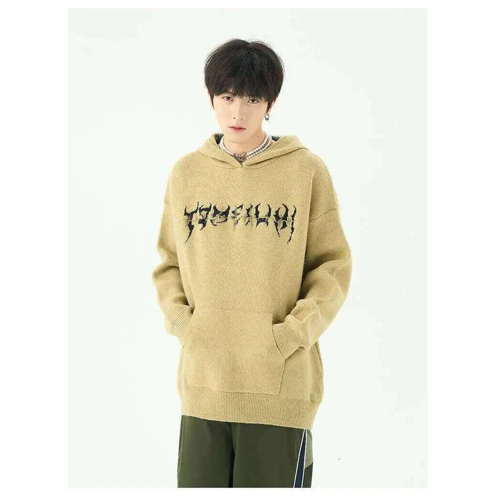 Designer Clothing 2025 American Centipede Pattern Vibe Hooded Retro High Street Ins Men And Women Trendy Sweater