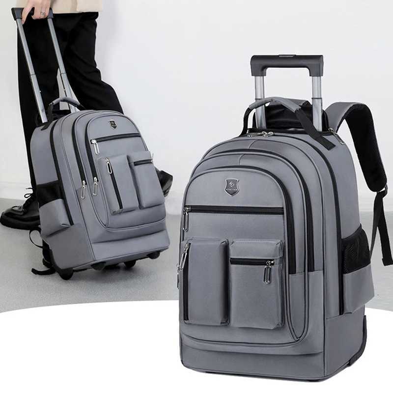Rolling Backpack for Adults Travel Laptop Backpack with Wheels Carry on Luggage for Business Trip College Commute X250815