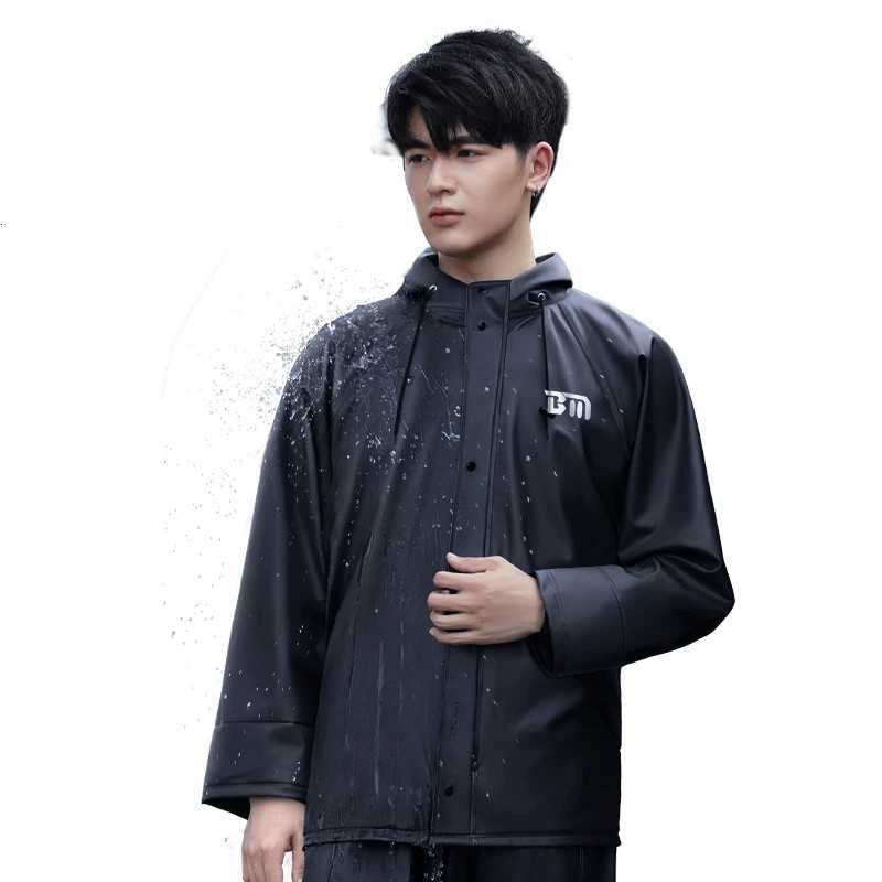 Raincoat mens suit womens rainstorm takeaway rider riding waterproof motorcycle up and down split special rain pants Y250814
