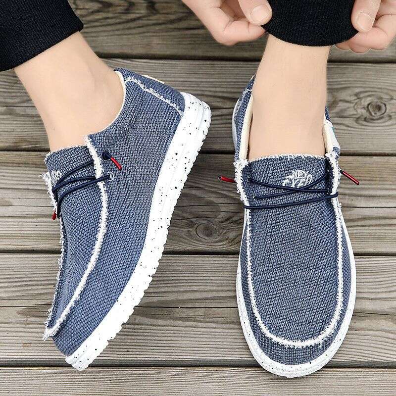 Slip-On Canvas for Man Casual Walking Outdoor Lightweight Men's Tennis Running Shoes Loafers