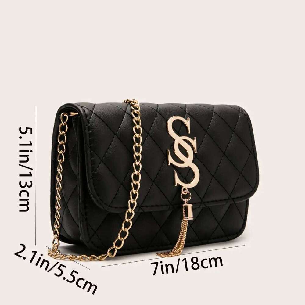 Small Fragrant Wind Ring Grid Chain Women S New Crossbody Mini Korean Version Small Square Bag