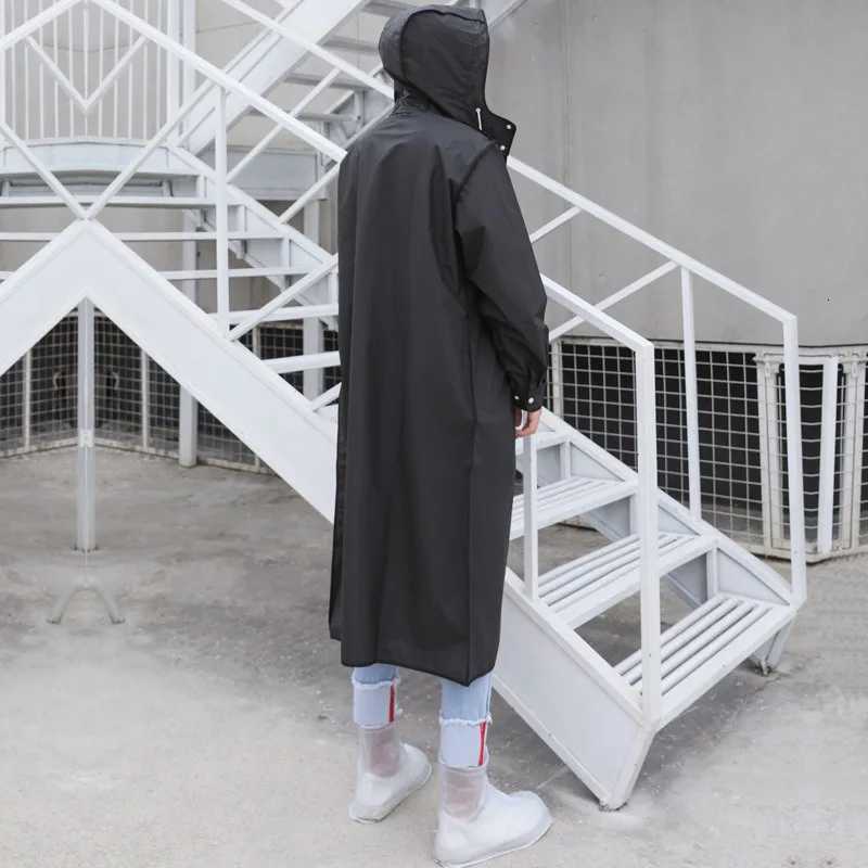 Fashion Classic Trendy Raincoat Internet Celebrity Outdoor Adult Hiking To Work School Raincoat Long Rain Coat Y250814