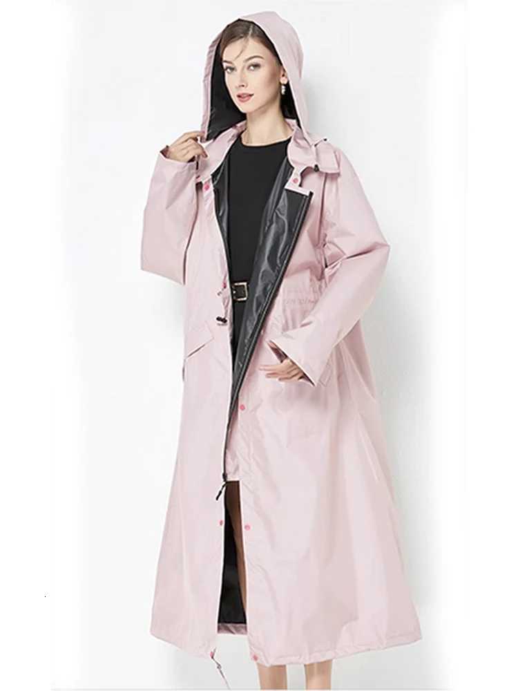 Women Long Waist Rain Coat Light Raincoat Woman WaterPROof Poncho Rainwear Girl Over Coat impermeabLEs para lluvia mujer Y250814