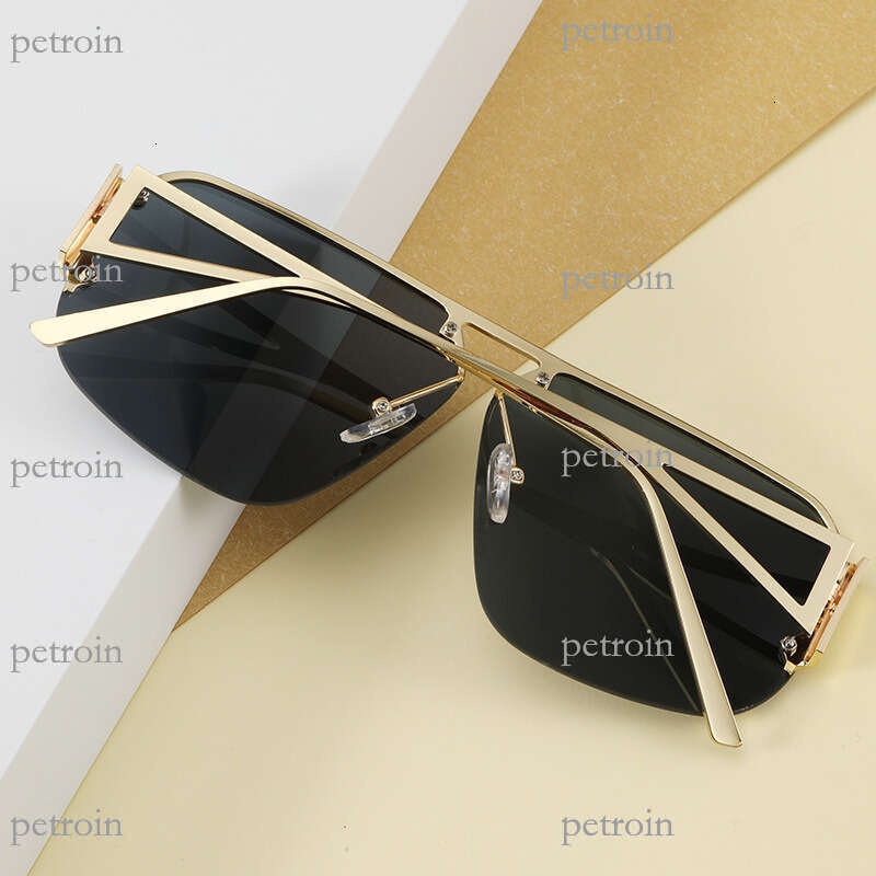 New Fashion Frameless Men Driving Travel Sun Protection Sunglasses for Women High-end Personality Versatile