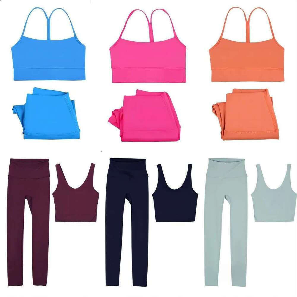 2025 New 5A quality Yoga suit leggings Flare Pants suit yoga gym set Elastic bra sweatsuit leggings suit pants