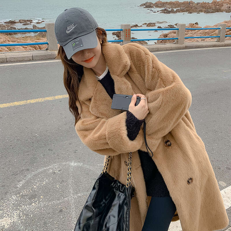 Fur One-piece Winter Thickened Long-suit Collar Imitation Mink Fur Eco-friendly Women's Coat Fashion Warm