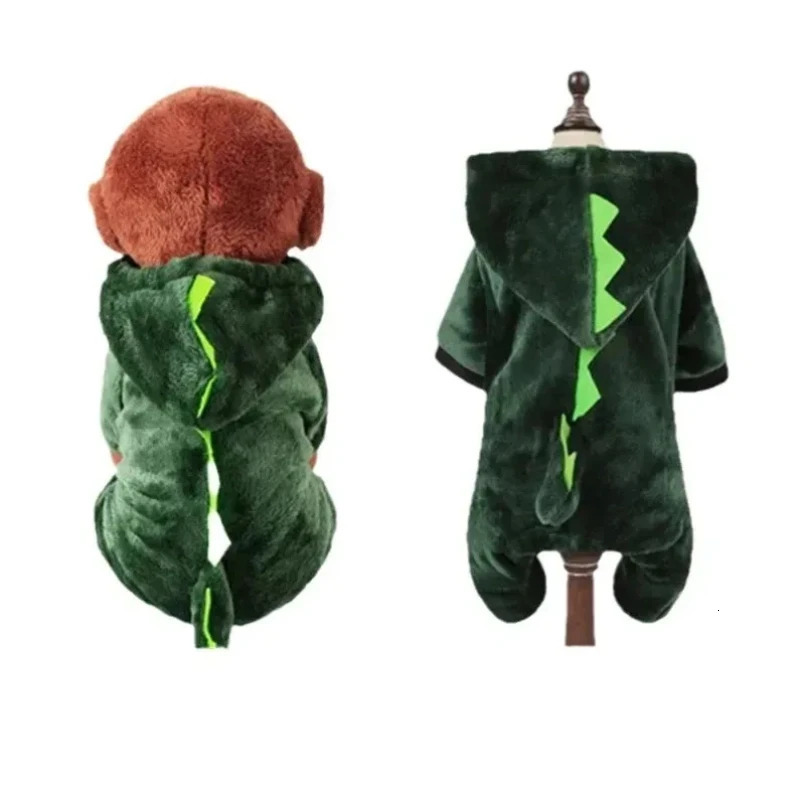 Pet Dog Clothes Dinosaur Shape Warm Fleece Jumpsuits for Small Medium Dogs Puppy Hoodies Chihuahua Yorkshire Costume Coats 250814