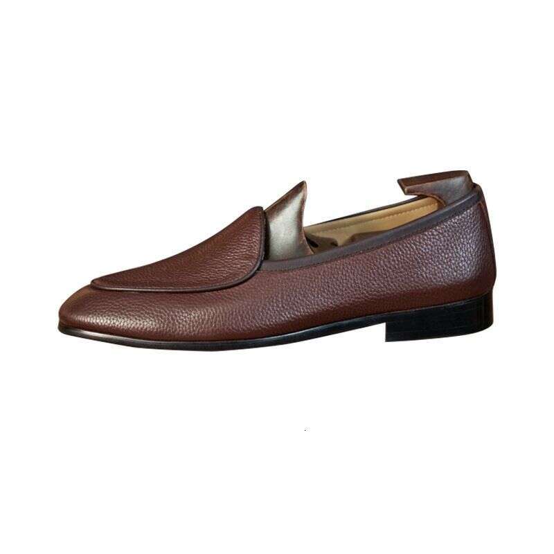 New British Business Dress Leather Shoes With Breathable Cowhide Toe Layer, Handmade Men's Shoe Covers, Pure Pigment