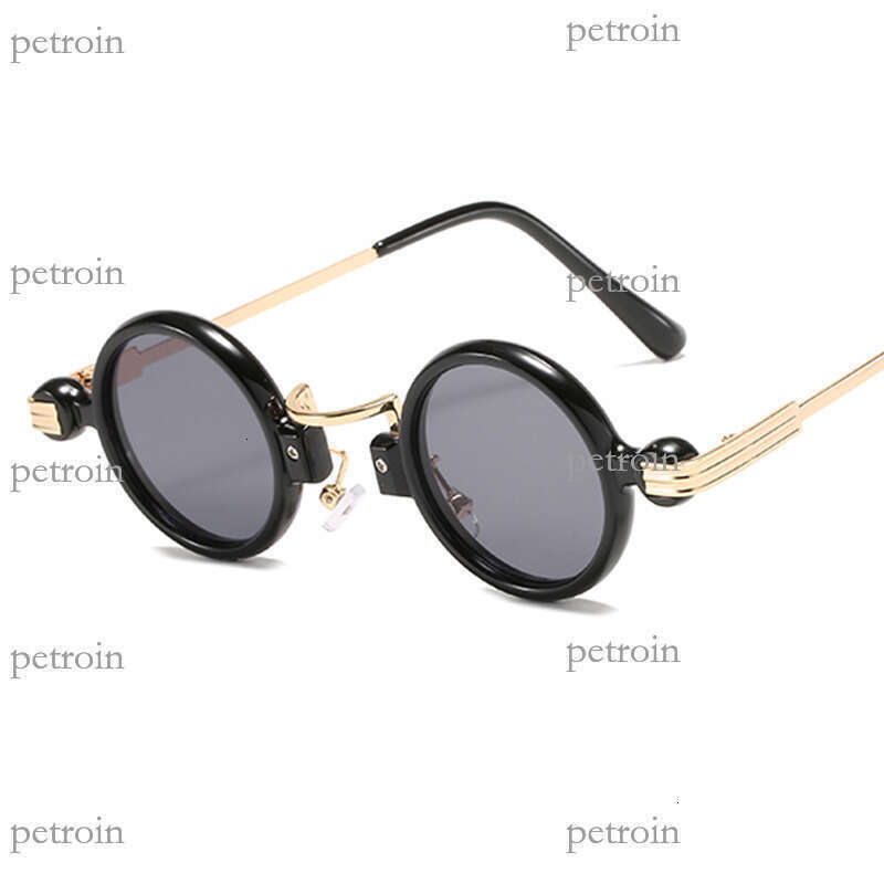 Fashion Steampunk Small Round Metal Sunglasses Trend