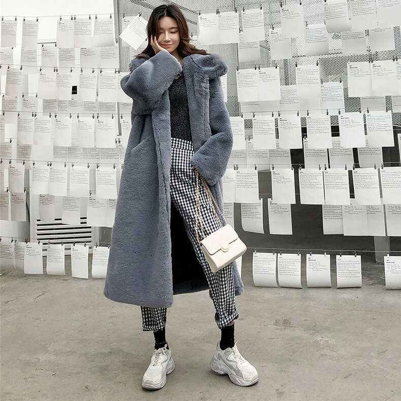 Women's Clothing New Mink Plush Women's Long Hooded Loose Thick Warm Fur Coat 20250815