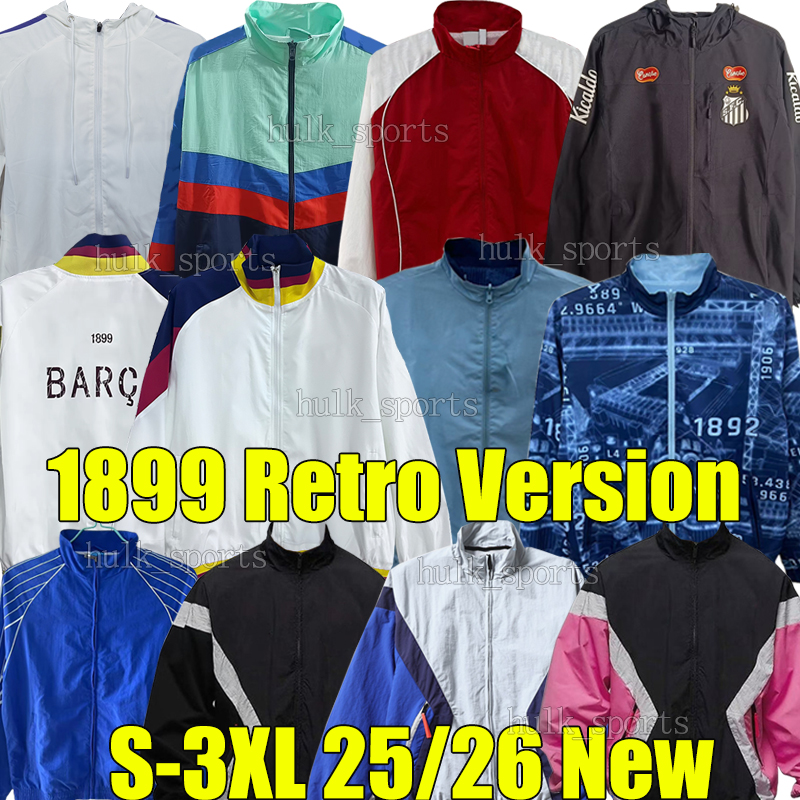 XXXL 25/26 Paris reversible jackets arsen Soccer Tracksuits retro 1899 bar coat CFC TOT Hoodies Windbreaker two-sided jacket santos WIRTZ Mohamed O.DEMBELE D.DOUE
