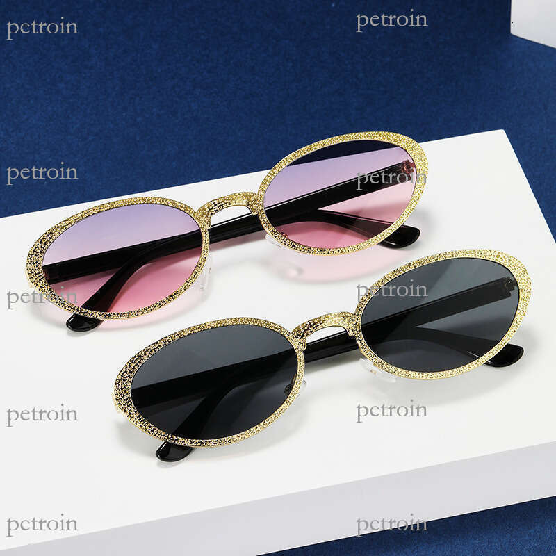 Round Metal Trendy Fashion for Men and Women, Unique Runway Style Internet Celebrity Sunglasses