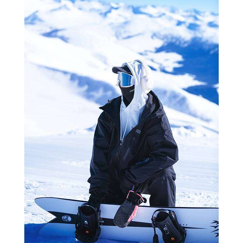 S-3XL Plus Size Men Womens Loose Fit Waterproof Ski Snowboard Snowsuit Jacket Coat with Pants Two Pieces Set Winter Clothing