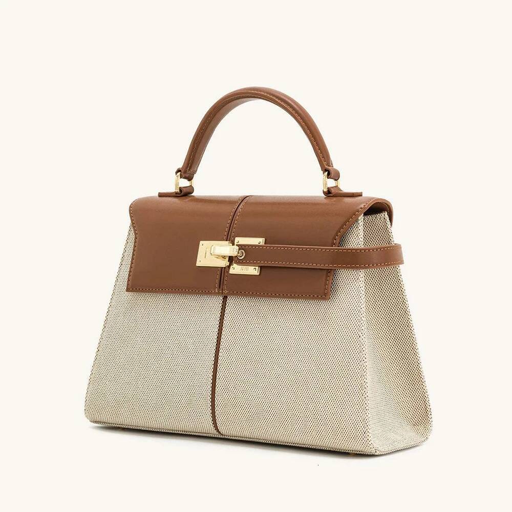 2025 Trapezoidal Leather Women's Versatile Fashion Niche Handbag Denim Blue Tote Bag Small Crossbody Bags