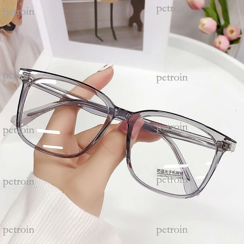 TR90 Frame Fashion Trend Anti-Blue Light for Women High-End Bare Face Insert Core Myopia Optical Internet Celebrity Non-Prescription Glasses
