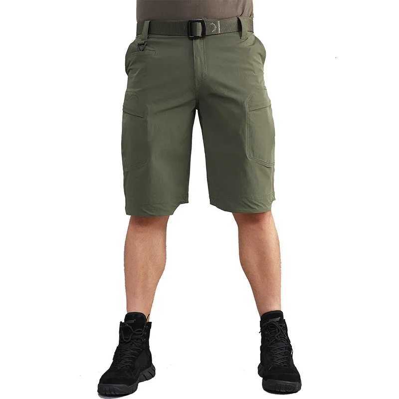 Mens Quick Dry Tactical Shorts Lightweight Stretch Outdoor Hiking Cargo Shorts with Multi Pockets Y250814