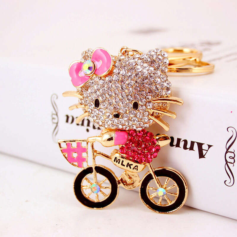 Creative Car Cute Riding Kitten Animal Keychain Bag Pendant Gift for Girlfriend 131