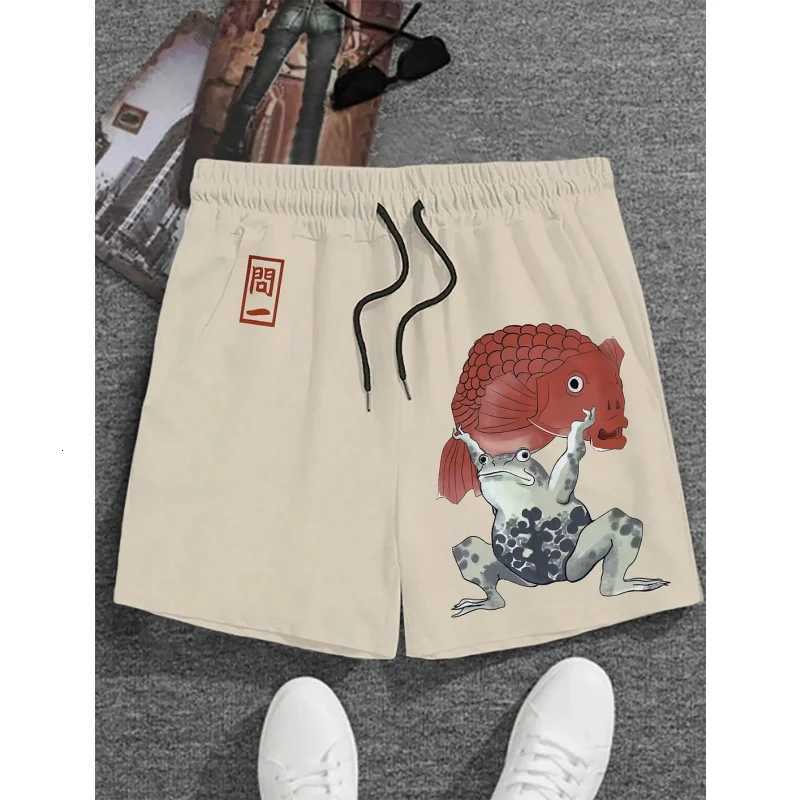 Cat Frog Fish Wolf 3D Printed Short Pants For Men Funny Animal Pattern Beach Shorts Summer Casual Street Breathable Swim Trunks Y250814