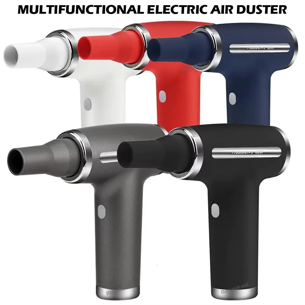 Mini Multifunctional Electric Air Duster Hair Dryer Poweful Cleaning Machine for Keyboard Car Vacuum Portable Wireless Handheld 250811