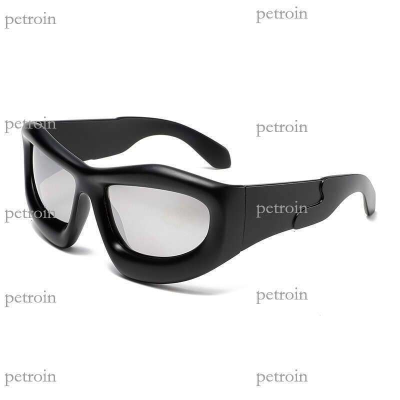 New Large Frame Y2K Wraparound Fashion UV400 Futuristic Style Sunglasses
