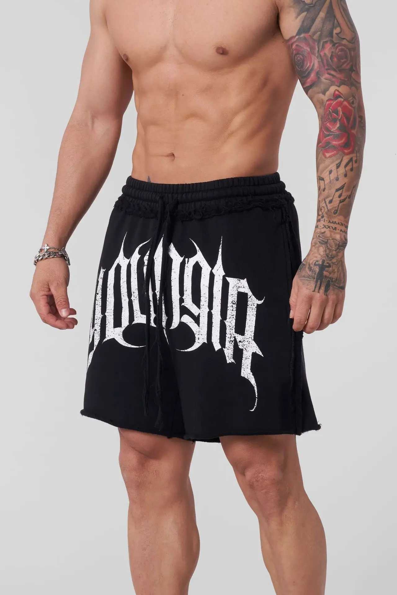 New Shorts Mens Sports cotton Quick Drying Hipster Boxing Leg Training Hole Cloth Muscle Fitness Basketball Hipster Pants man Y250814