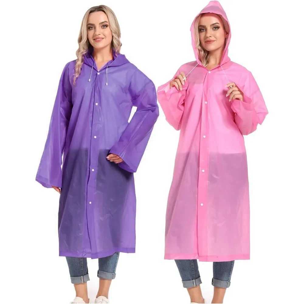 Disposable Adults Reusable RaincoatsWaterproof Rain PonchosAdults-Reusable Emergency Raincoats with Hoodand Drawstring Y250814