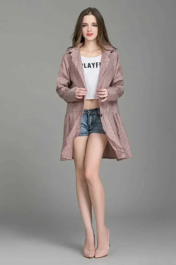 New Fashion Lightweight Women Raincoat With Hat Laydies Dress Style Rain Coat Waterproof Rainwear Y250814