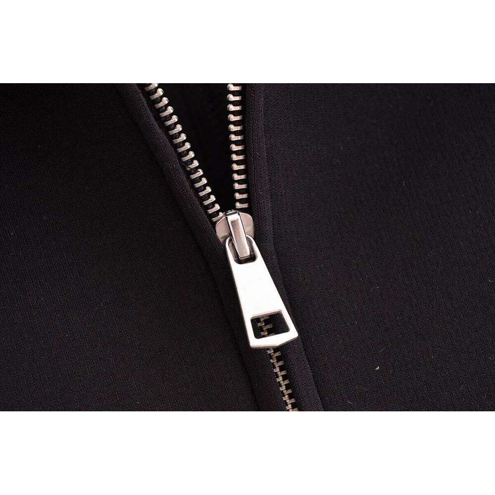 Designer Clothing 2025 TRAF Basic Style Black Jacket For Woman Zipper Design Turn-Down Collar Short Vest Top Daily Casual Street Clothing