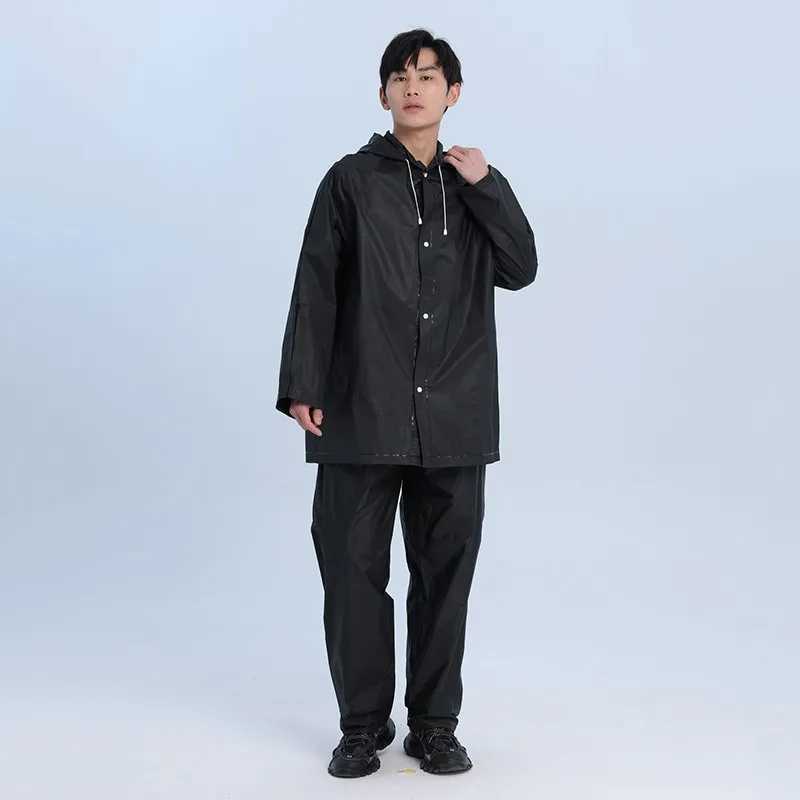 Be Prepared for Torrential Rains with Our Non-Disposable EVA Adult Raincoat Set Extra Thick Long and Stylish Matte Split Rain Y250814