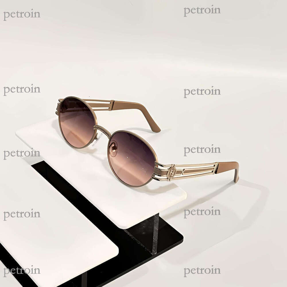 New Oval Fashion Gradient Sunglasses Men and Women Anti-UV Trendy Glasses