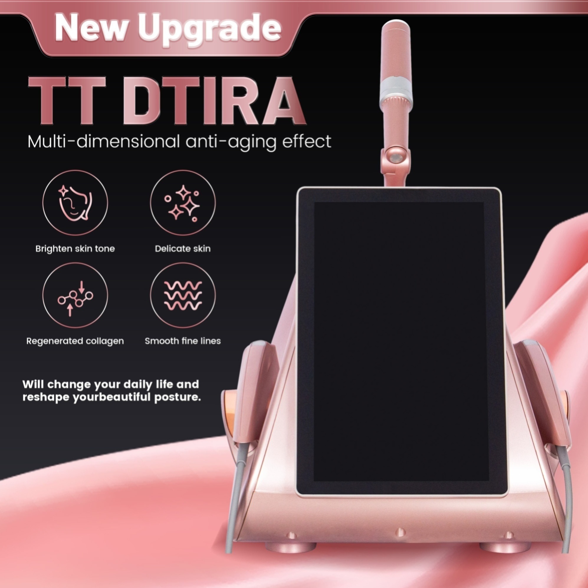 Portable Salon Beauty Machine TT 12D Double Lift Skin Tightening Wrinkle Removal Anti-Aging Facial Equipment