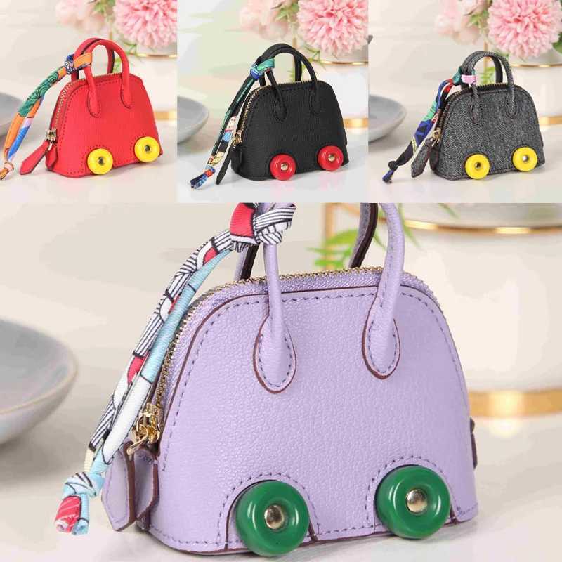 Mini PU Leather Wheeled Bag for Purses Car Keychain Lipstick Soft Storage Bag for Phones Cover New Fashion Y250815