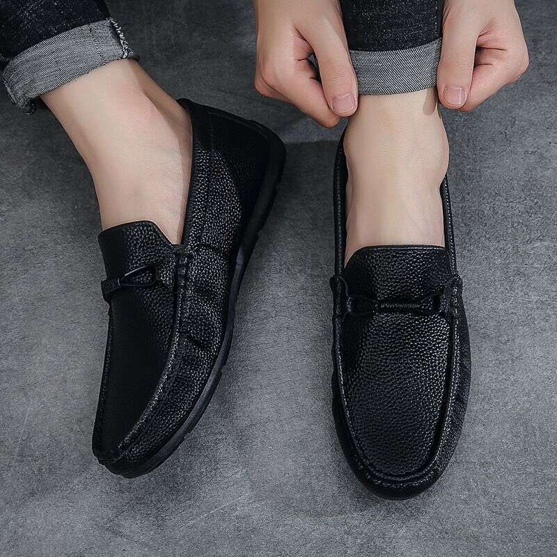Bean Summer New British Style Fashion Trend Casual Versatile Men's Soft Sole One Foot Le Fu Shoes
