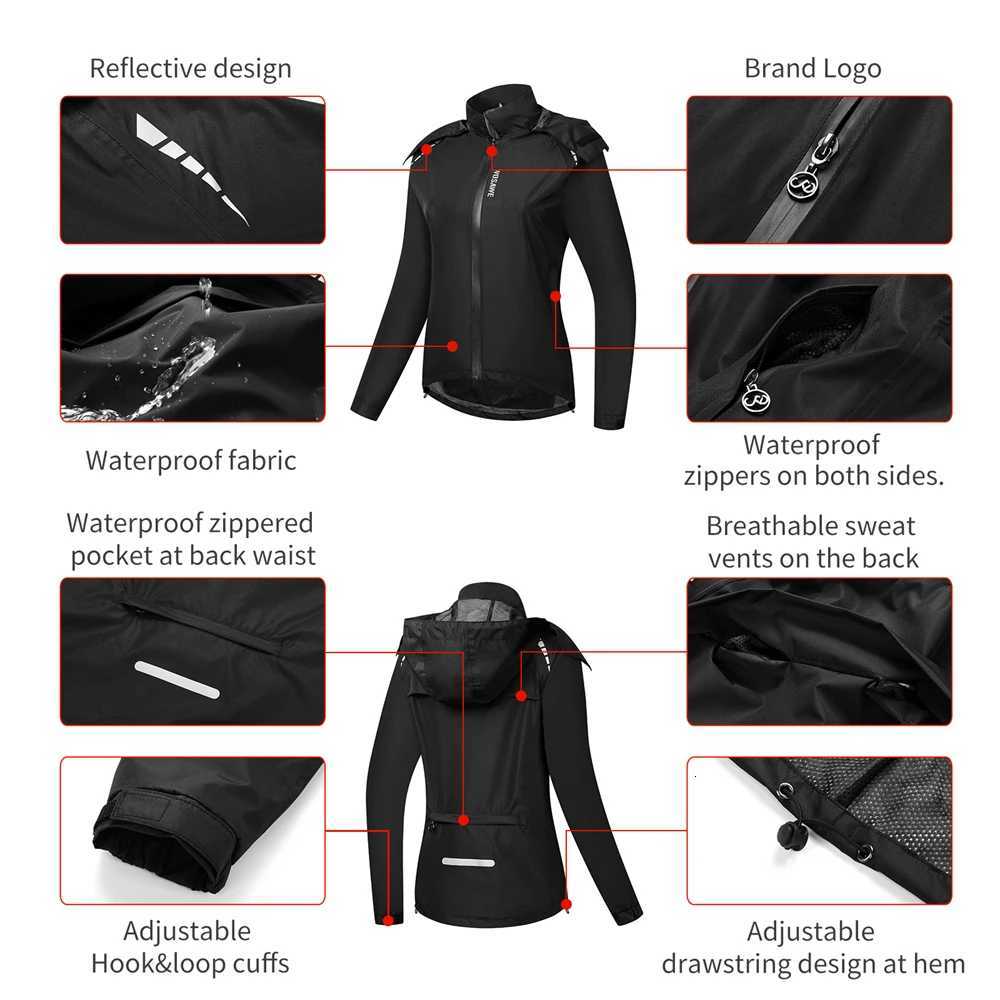 WOSAWE Impermeable Raincoat Women Motorcyclist Waterproof Rain Coat Motorcycle Rainstorm Prevention Breathable Reflective Y250814