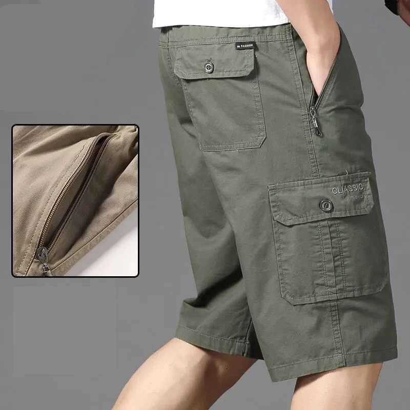 Big Size Mens Sports Casual Shorts Fashion Loose Straight Cargo Shorts Cotton Comfortable Beach Running Short Pants Y250814
