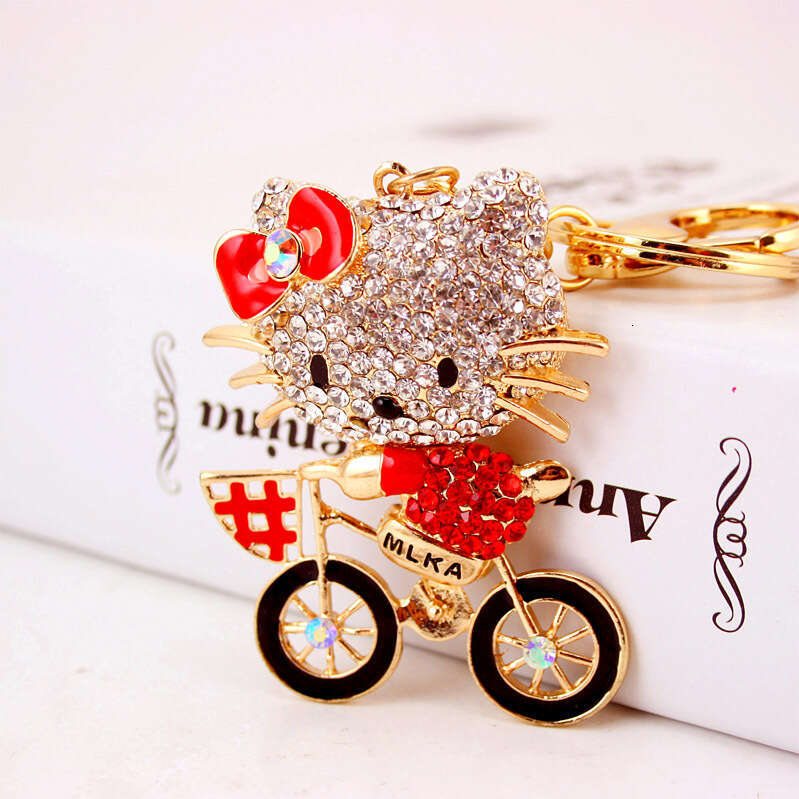 Creative Car Cute Riding Kitten Animal Keychain Bag Pendant Gift for Girlfriend 131