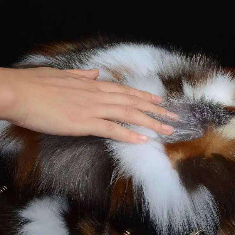 Designer bag 52 Real Fur HandBags For Women Fashion Colorful Natural Fox female Message Single ShoulderBags Evening Party Bag