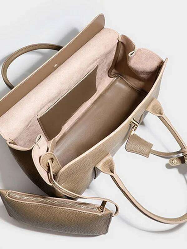 High Quali Leather Tote 2025 New Faion Versatile Small Busin Women's Oulder Crossbody Bag Urban Ma... 250815