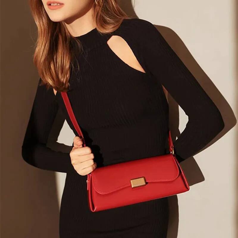 YANATARI Underarm Cowhide Genuine Leather Handbags Women Vintage Shoulder Bag Female Crossbody Bags High Quality 2024