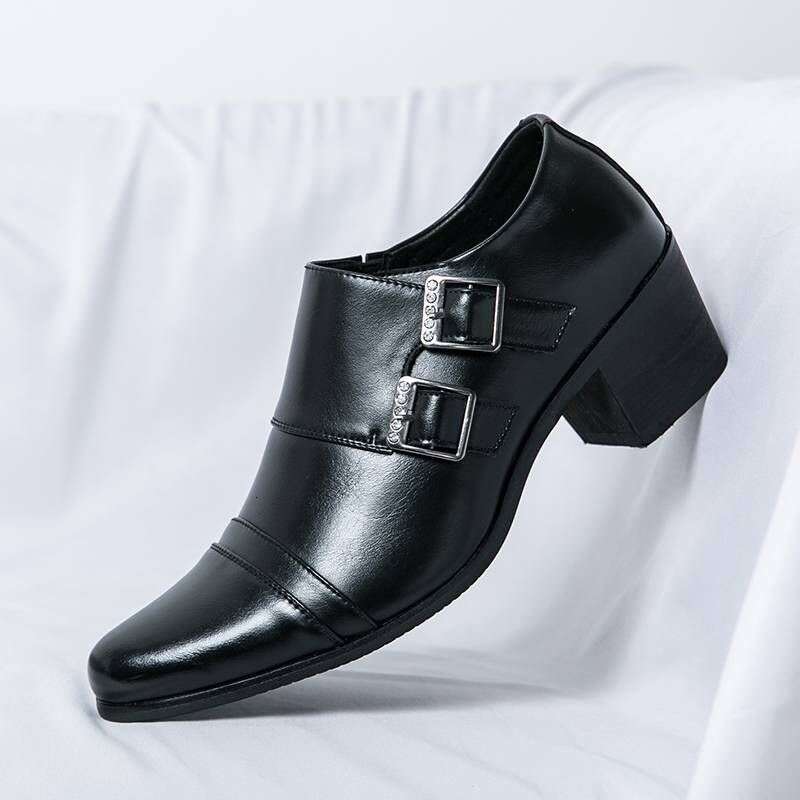 Mens Size Pointed Leather Casual Fashion Business Men's Wedding Toe Comfortable Server Shoes